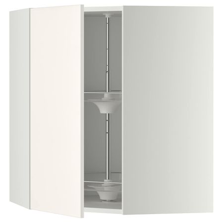 Угловой навесного шкаф с вращающейся секц, белый/Веддинге белый 68x80 см IKEA METOD МЕТОД 992.237.37