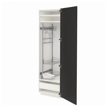 Высокий шкаф с отделением для аксессуаров для уборки IKEA METOD МЕТОД, MAXIMERA МАКСИМЕРА 394.977.30