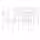 VIHALS / VIHALS Стол и 4 стула - белый белый/белый 125x74 см