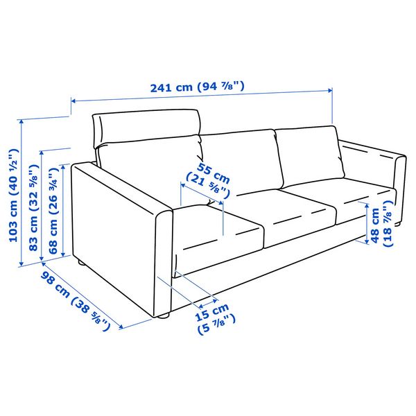IKEA, дополнительный ракурс - схема-чертеж с размерами