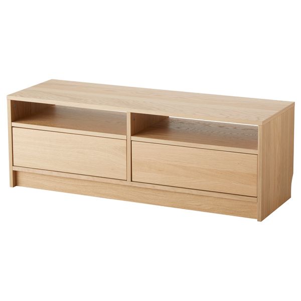 Тумба под ТВ ГНЕДБИ, дубовый шпон (120x39x42 см) - схема-чертеж с размерами