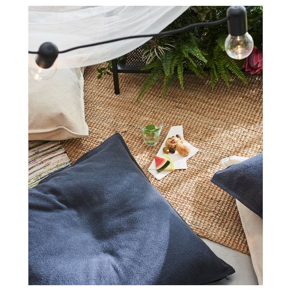 Плед, сине-серый темный 150x200 см IKEA ЙОФРИД 103.957.46 - схема-чертеж с размерами