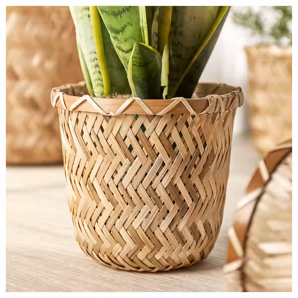 KLYNNON КЛЮННОН Кашпо - ручная работа бамбук 12 см - фото 3