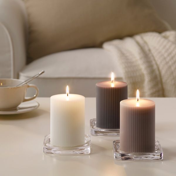 Формовая свеча, ароматическая, Гладиолус/серый 10 см IKEA BLOMDOFT БЛОМДОРФ 703.705.40 - фото 2