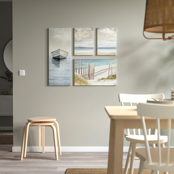 Набор картин, 4 шт., На пляже IKEA PJÄTTERYD ПЬЕТТЕРИД 705.548.84 - фото 3