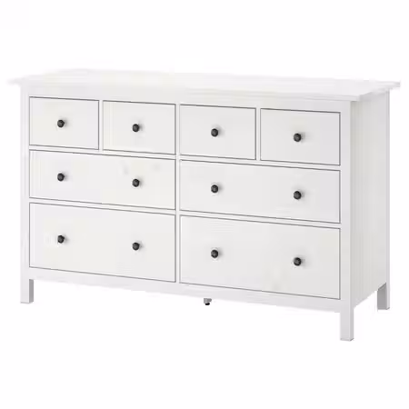 HEMNES Комод с 8 ящиками - белая морилка 160x96 см