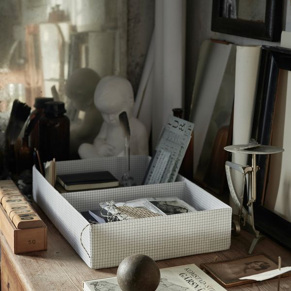 Ящик с отделениями, белый, серый 34x51x10 см IKEA СТУК 003.642.36 - фото 4