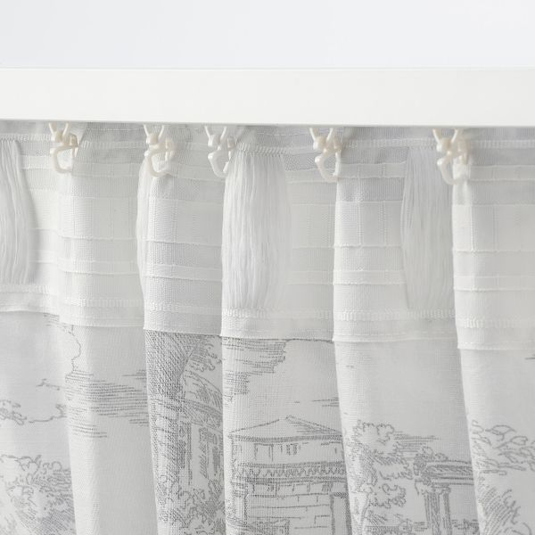 Гардины, 2 шт., белый, серый 145x300 см IKEA STJÄRNRAMS СТЭРНРАМС 704.806.47 - фото 4