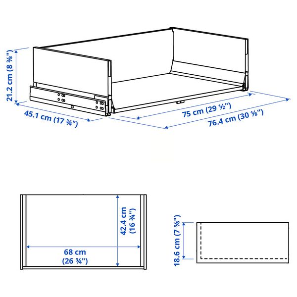 IKEA, дополнительный ракурс - схема-чертеж с размерами