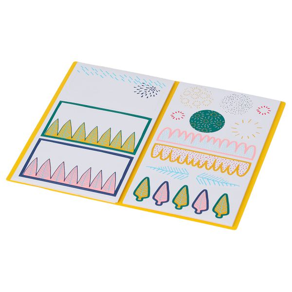 Папка с наклейками, белый синий-розовый IKEA ЛАНКМОЙ 804.340.37 - фото 1