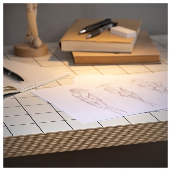 Столешница, белый, антрацит, 120x60 см IKEA LAGKAPTEN ЛАГКАПТЕН 305.580.30 - фото 6