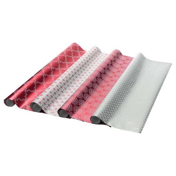 Рулон оберточной бумаги ВИНТЕР 2015, разные цвета, красный, белый (2x0.7 м) - схема-чертеж с размерами