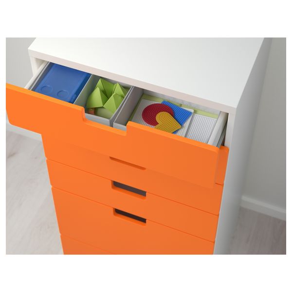 Комбинация для хранения с ящиками СТУВА, белый, оранжевый (60x50x128 см) - фото 3