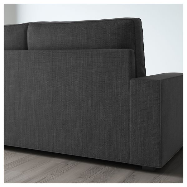 Диван-кровать 3-местный ВИЛАСУНД, Хилларед антрацит - схема-чертеж с размерами