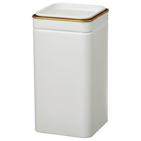 BLOMNING Банка с крышкой - белый с оттенком/для кофе/чая 10x10x20 см