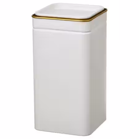 BLOMNING Банка с крышкой - белый с оттенком/для кофе/чая 10x10x20 см