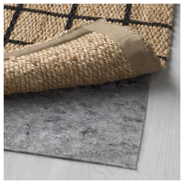 Ковер, безворсовый ТЕРНСЛЕВ, неокрашенный, черный (250x250 см) - фото 5