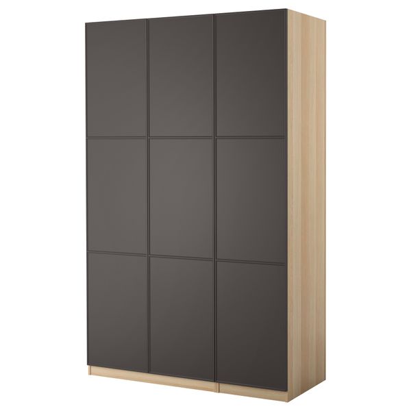 Гардероб, под беленый дуб, Meråker серый, 150x60x236 см IKEA PAX ПАКС 491.194.70 - фото 3