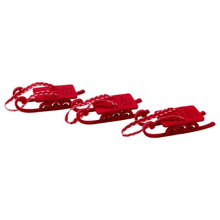 Украшение подвесное ВИНТЕР 2016, санки красный