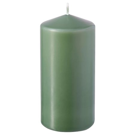 Неароматическая свеча формовая, зеленый 14 см IKEA DAGLIGEN ДАГЛИГЕН 004.638.87