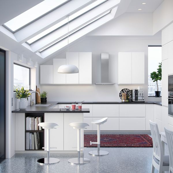 Горизонтальный навесной шкаф, белый/Воксторп матовый белый 80x40 см IKEA METOD МЕТОД 793.923.64 - схема-чертеж с размерами