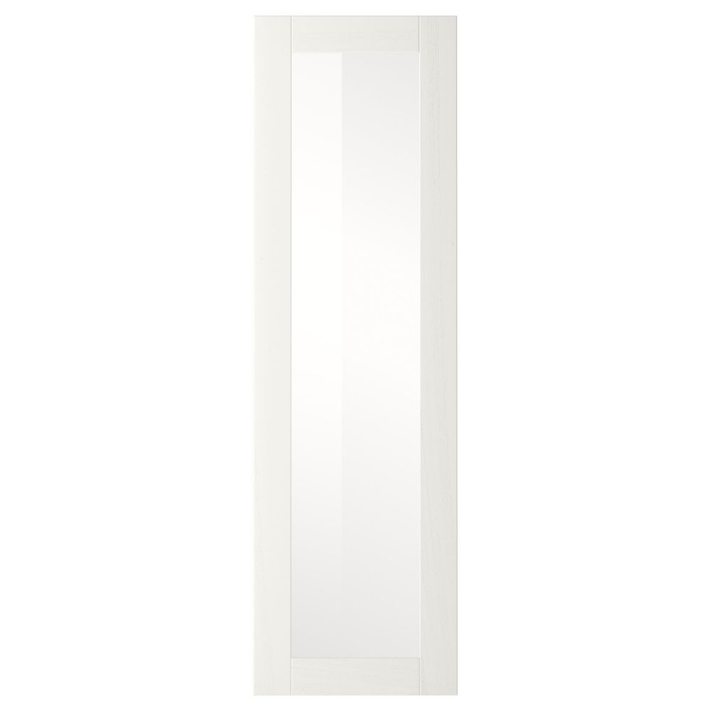 Стеклянная дверь РОСДАЛЬ, белый ясень - схема-чертеж с размерами