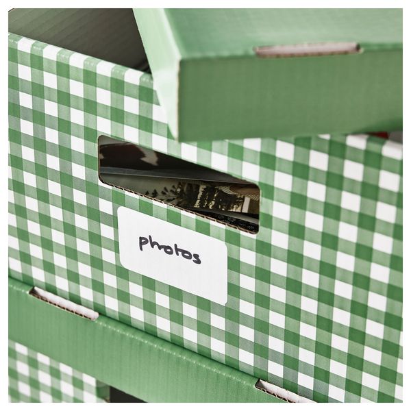 Коробка с крышкой ПИНГЛА, зеленый - схема-чертеж с размерами