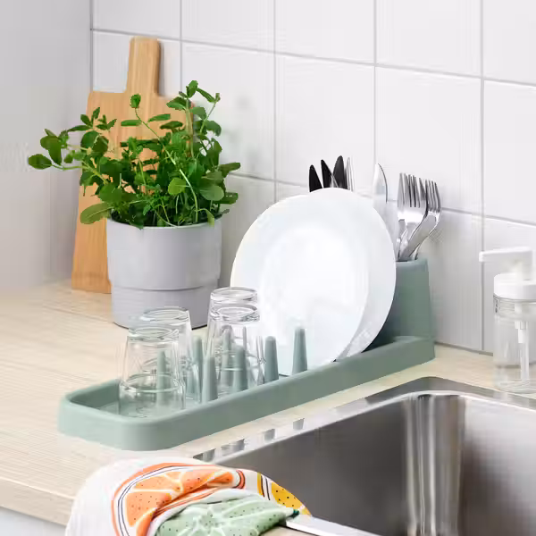 STÄMLING СТЭМЛИНГ Сушилка посудная - светлый серо-зеленый 48 см - фото 2