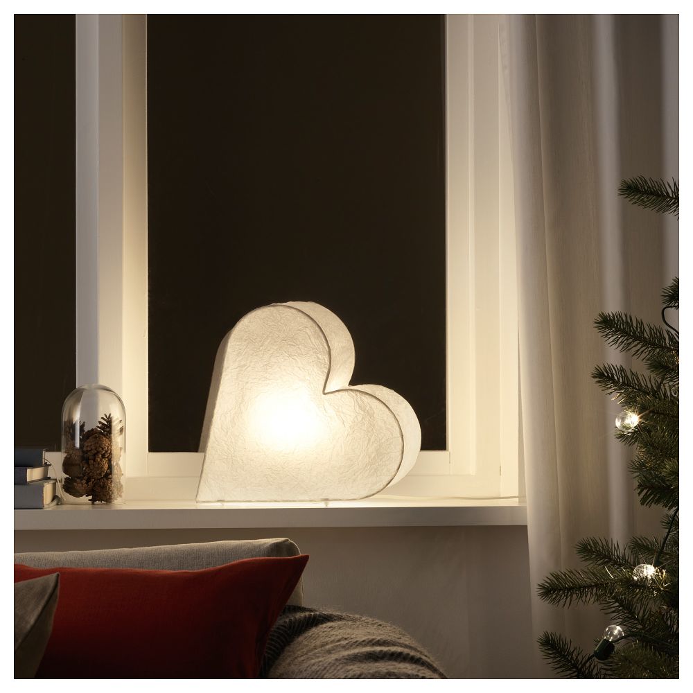 Украшение для стола СТРОЛА, сердце, белый (30 см) - фото 1