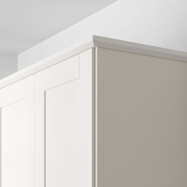 Профильный декоративный карниз, белый 221 см IKEA SÄVEDAL СЭВЕДАЛЬ 204.177.57 - схема-чертеж с размерами