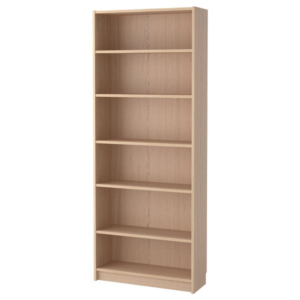 Стеллаж, 80x28x202 см, дубовый шпон, беленый IKEA BILLY БИЛЛИ 904.042.09 - фото 2