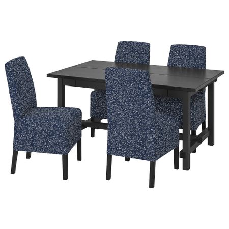 Стол и 4 стула IKEA BERGMUND БЕРГМУНД, NORDVIKEN НОРДВИКЕН 394.082.82