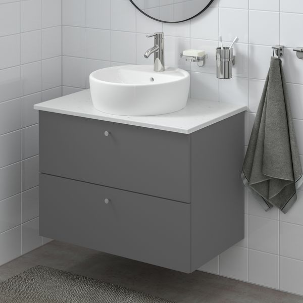 Шкаф под раковину, столешница 45, раковина, 82x49x74 cm IKEA GODMORGON ГОДМОРГОН, TOLKEN ТОЛКЕН, TÖRNVIKEN ТОРНВИКЕН 693.385.13 - фото 3