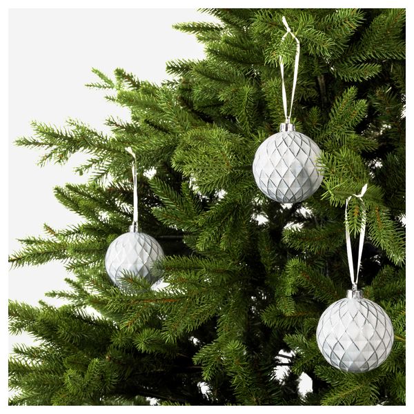 Украшение, шар ВИНТЕР 2016, белый, серебристый (7 см) - схема-чертеж с размерами