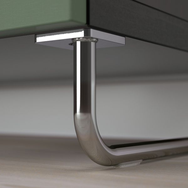 Комбинация для хранения с дверцами/ящ, черно-коричневый/нотвикен/суларп серо-зеленый 120x42x74 см IKEA BESTÅ БЕСТО 293.019.79 - схема-чертеж с размерами