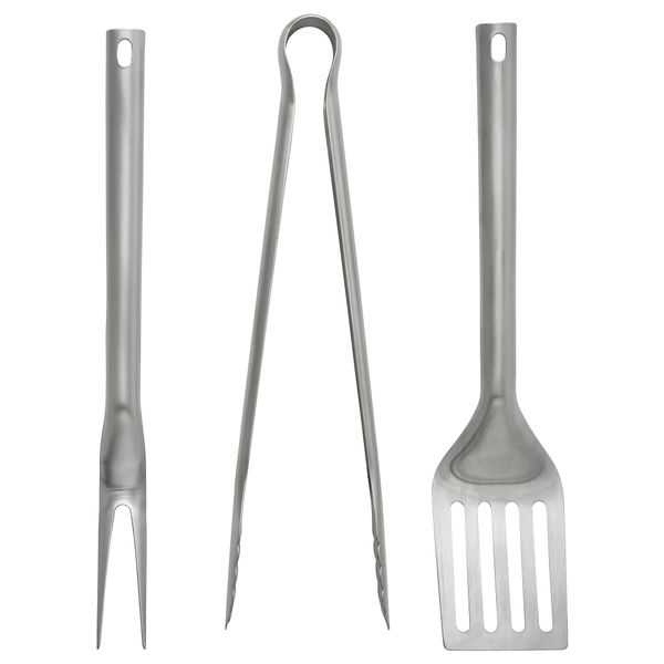 Аксессуары для гриля, 3 предмета, нержавеющая сталь IKEA GRILLTIDER ГРИЛЛЬТИДЕР 905.647.21 - фото 1