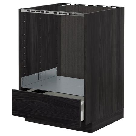 Напольный шкаф для духовки, с ящиком, черный, Тингсрид черный 60x60 см IKEA МЕТОД / МАКСИМЕРА 092.355.94