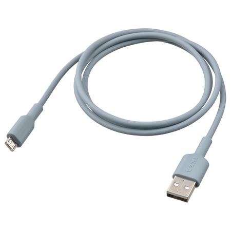 Кабель USB-A–USB-micro, голубой, 1 м IKEA SITTBRUNN 105.394.91