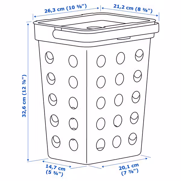 IKEA, дополнительный ракурс - схема-чертеж с размерами