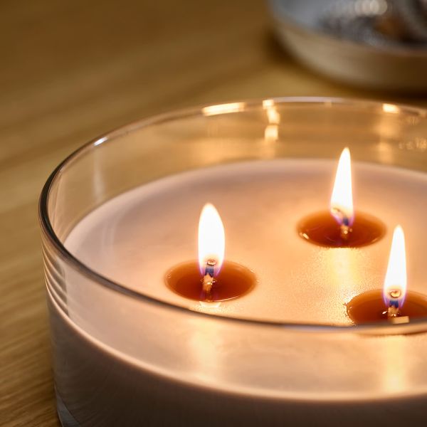 LOTSFÅGEL ЛОТСФОГЕЛЬ Ароматич свеча в стакане, 3 фитиля - фото 5