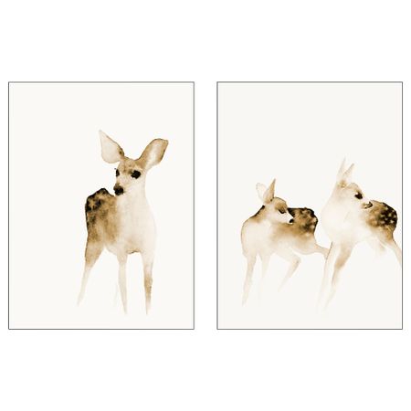 Картина, 30x40 см, Детеныши животных IKEA PJÄTTERYD ПЬЕТТЕРИД 905.180.79