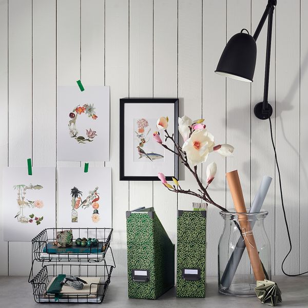 Лоток для корреспонденции, черный IKEA PLEJA ПЛЕЙА 303.643.05 - схема-чертеж с размерами