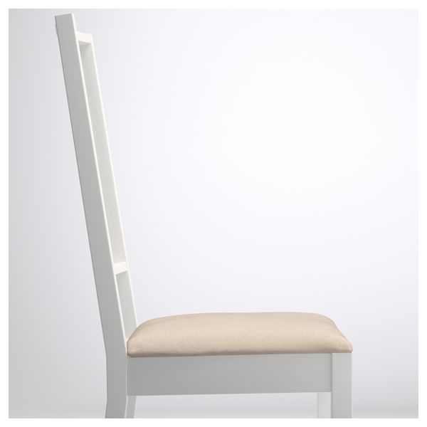 Стул БЁРЬЕ, белый, Кунгсвик песочный - фото 3