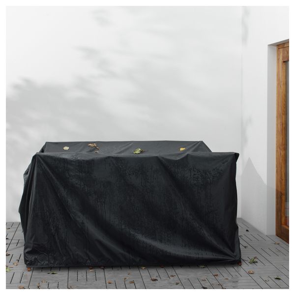 Стол, 6 кресел для сада ЭПЛАРО, коричневая морилка, Стегон бежевый - схема-чертеж с размерами