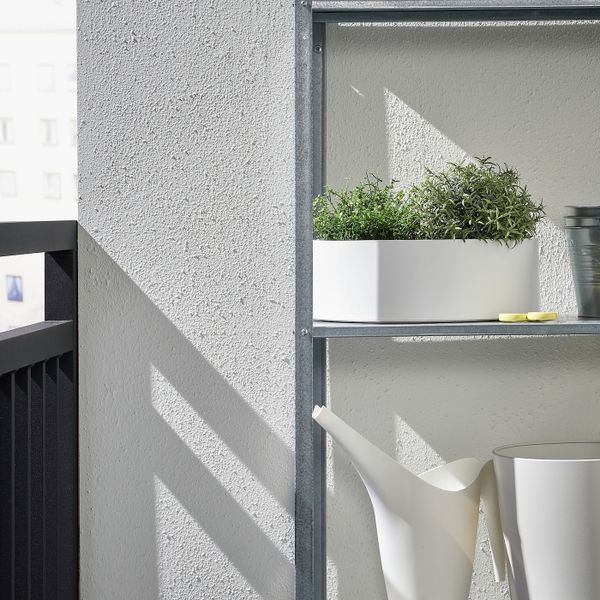 Кашпо, для дома, улицы белый IKEA HÄSTBÖNA ХЭСТБОНА 705.054.45 - схема-чертеж с размерами