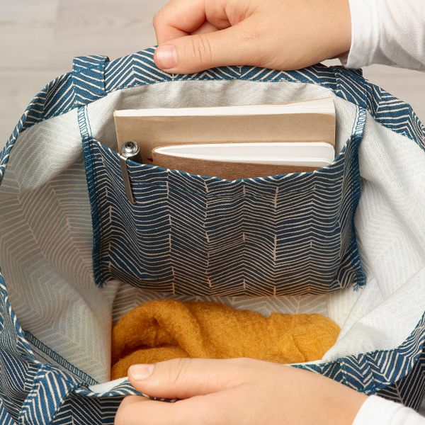 Сумка, синий-бежевый IKEA ТРЕБЛАД 803.958.37 - схема-чертеж с размерами