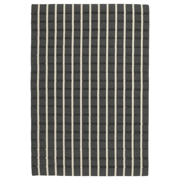 Ковер безворсовый, серый ручная работа серый, белый 133x195 см IKEA ФОУЛУМ 603.820.77 - фото 1