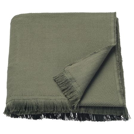 Плед, темно-зеленый 130x170 см IKEA ODDRUN ОДДРУН 904.565.71