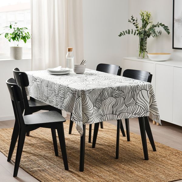 Ткань, белый, черный 150 см IKEA SVAMPMAL СВАМПМАЛ 105.070.89 - схема-чертеж с размерами