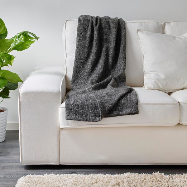 Плед, серый-черный 120x180 см IKEA ГУРЛИ 203.698.98 - фото 3